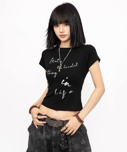 40 220 그램 빗질하다 92 면 8 암모니아 Lun 이후 패키지 칼라 몸매 가꾸기 슬림해 보이는 긍정적 인 어깨 반팔 티셔츠 여성