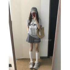 批发官图 21支纯棉-210克棉 夏装韩系短袖T恤女<b class='q'>韩版</b><b class='q'>宽松</b>大码印花