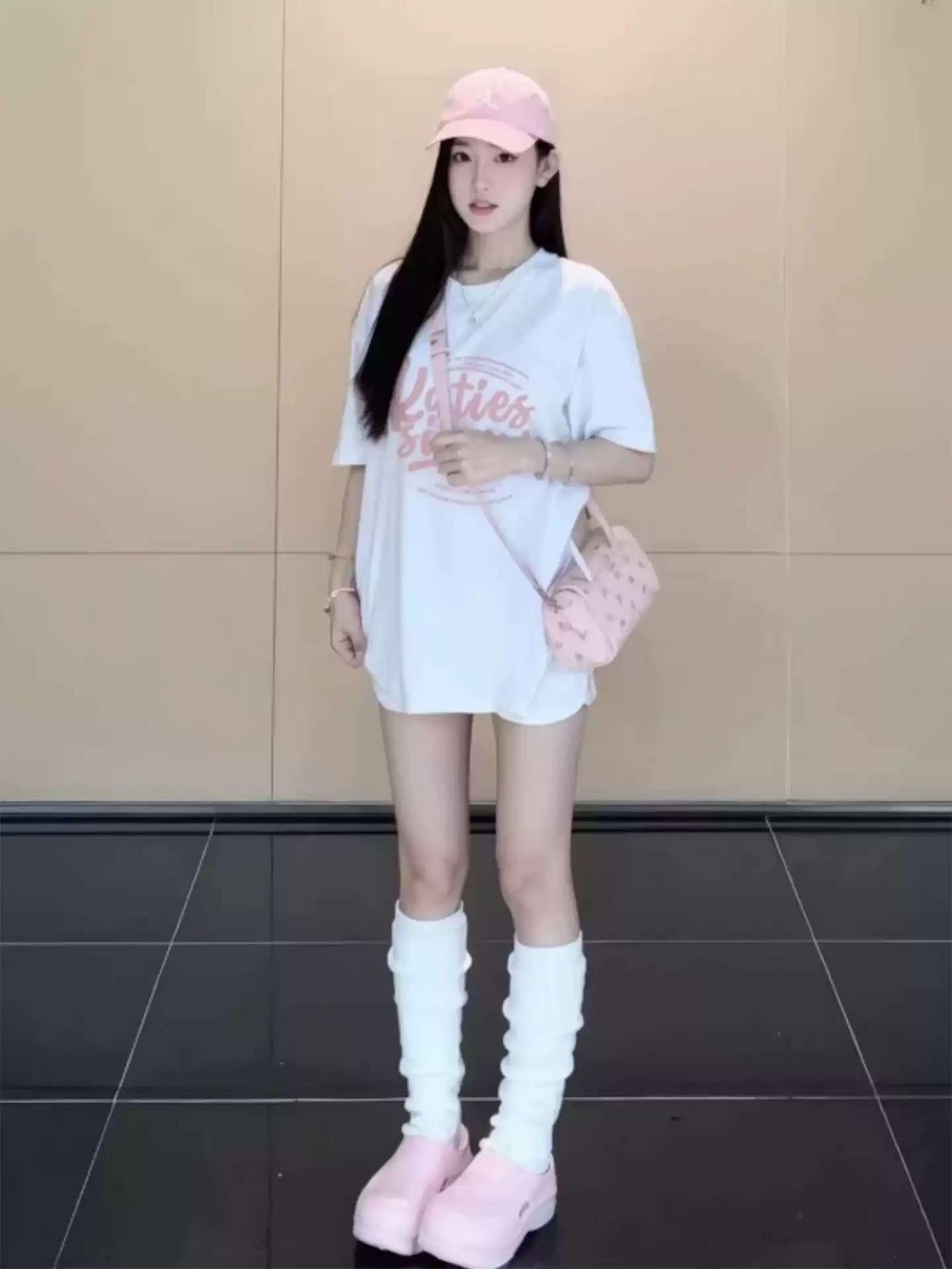 경관 그림 21 순면 210 그램 면 여름 드레스 한 부서 반팔 티셔츠 여성 한국 스타일 루즈핏 빅 사이즈 프린트