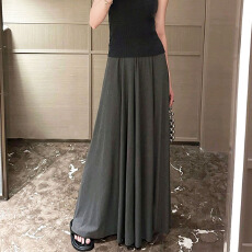 批发冰丝半身裙女夏季新款韩版ins慵懒休闲<b class='q'>百搭</b>显瘦包臀裙长裙