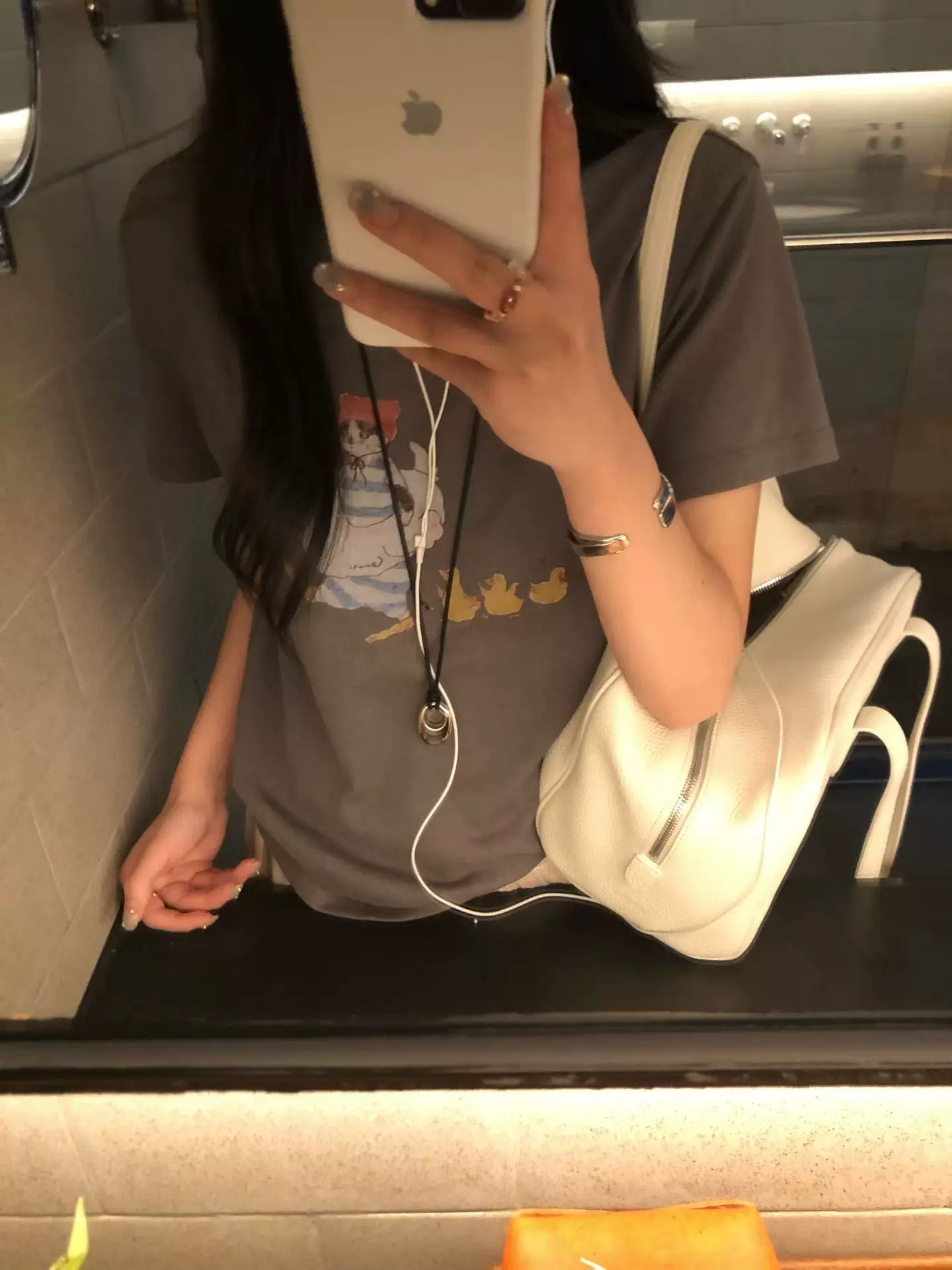 21 순면 210 그램 이후 패키지 칼라 여름 드레스 한 부서 반팔 티셔츠 여성 한국 스타일 루즈핏 빅 사이즈 프린트