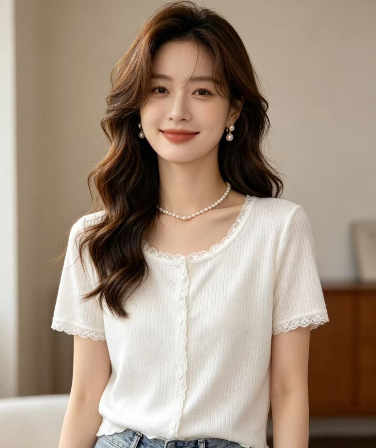 여성 의류 디자인 센스 민소매 니트 오픈 가디건 조끼 여자 2026 여름 드레스 새로운 쇼트 스타일 V넥 조끼 맨위