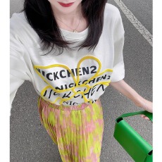 批发夏季高级新款舒适时尚褶皱冰丝百褶裙垂感气质显瘦百搭a字半身裙