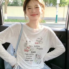 批发180克亚麻雪花长袖T恤防晒衫<b class='q'>打底衫</b>罩衫 透气<b class='q'>宽松</b>