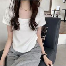 批发简约美好舒适夏季圆领短袖t恤女遮肉<b class='q'>显瘦</b>好版型内搭修身<b class='q'>显瘦</b>上衣