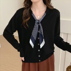 批发已出货新款毛衣女秋冬<b class='q'>大码</b>女装<b class='q'>针织</b><b class='q'>开衫</b>丝巾时尚春秋季百搭上衣