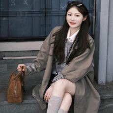 批发简约正反高级感风衣外套女装秋季2026新款宽松显瘦中长款韩系上衣