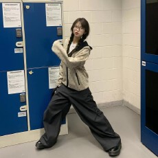批发波点连帽开衫男女宽松撞黑边刺绣拉链休闲卫衣外套