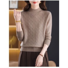 批发半高领加厚毛衣羊毛衫女秋冬宽松<b class='q'>打底衫</b>洋气<b class='q'>中老年</b>妈妈上衣