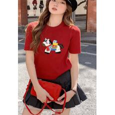 批发马上發短袖<b class='q'>t</b><b class='q'>恤</b>女2026爆款洋气减龄百搭小个子夏季短款针织上衣