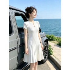 批发2026夏季新款韩版时尚气质名媛风减龄显瘦小香风<b class='q'>OL</b>连衣裙