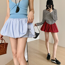 批发实拍2025<b class='q'>糖果</b><b class='q'>色</b>超短A字花苞短裤辣妹百搭夏季通勤松紧腰短裤