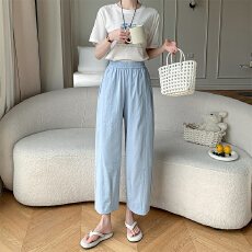 批发2026显瘦高腰小脚百搭减龄透气夏季缩脚小个子休闲九分裤<b class='q'>女</b>