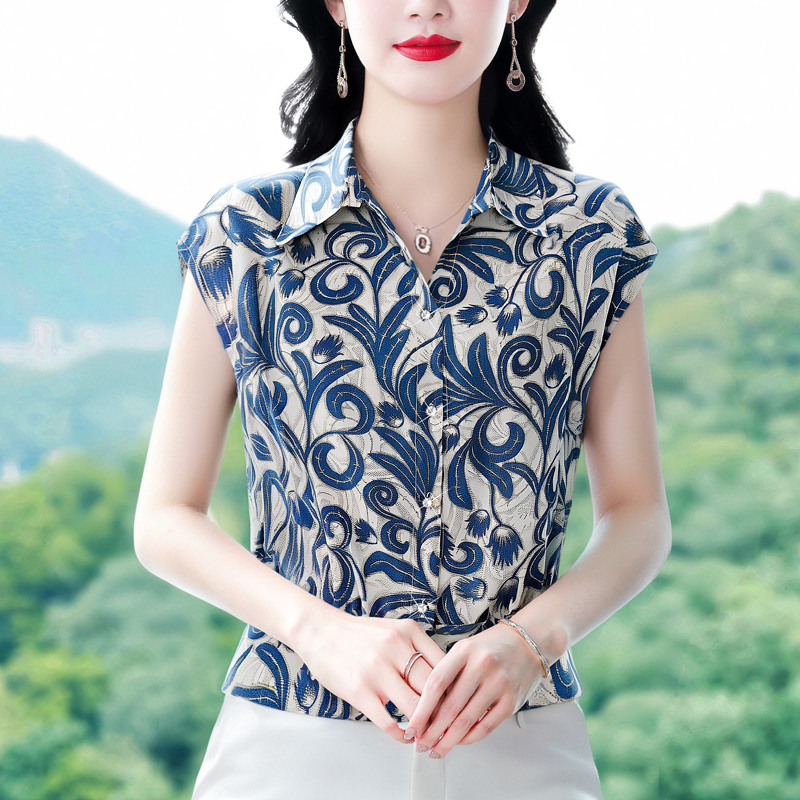 RY2469# 2026新款夏季短袖时尚舒适衬衫轻奢减龄气质上衣