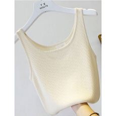 批发法式别致针织小吊带背心女夏季西装内搭美背冰丝抹胸打底外穿上衣