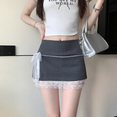 批发实拍 2026春夏性感甜美包臀A字百搭显瘦超低腰露脐<b class='q'>短裙</b>女