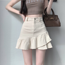 批发实拍2026甜美韩版A字通勤粉色显瘦高腰鱼尾防走光<b class='q'>短裙</b><b class='q'>半身裙</b>女