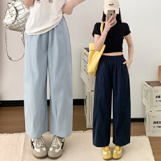 批发实拍2026小个子八分裤超薄面料透气<b class='q'>百搭</b>缩脚彩色糖果休闲裤女