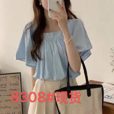 批发洋气甜美小飞袖<b class='q'>短袖</b>娃娃衫女夏季设计感宽松减龄别致漂亮小衫上衣