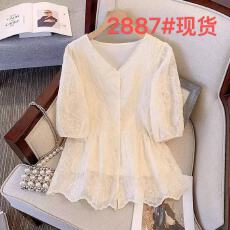 批发上衣女2026春夏新款<b class='q'>胖</b>减龄设计感衬衫遮肚显瘦别致大码洋气小衫