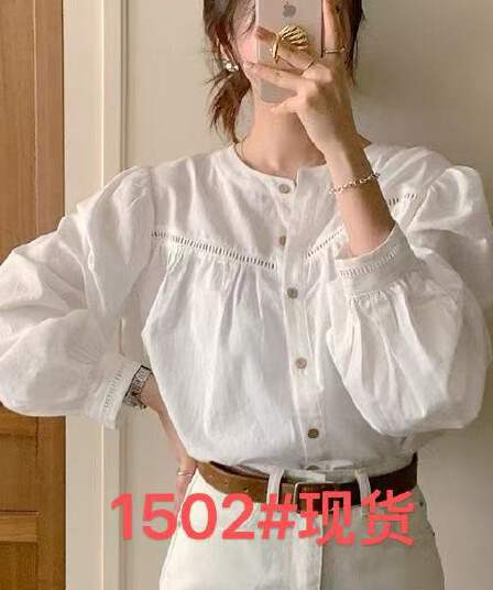 프랑스식 레트로 스탠드 칼라 셔츠 가을 2026 새로운 맨위 루즈핏 긴팔 캐주얼 셔츠 작은 키