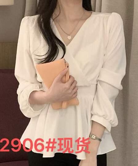 시폰 셔츠 여성 2026 이른 봄 새로운 우아함 V넥 슈퍼 요정 달콤함 품격 허리 수축 레이스업 긴팔 셔츠 맨위