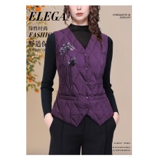 批发马甲外套2025秋冬紫色外穿背心上衣