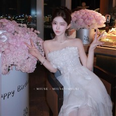 批发吊带连衣<b class='q'>裙</b>高级感名媛重工鱼骨生日party<b class='q'>小礼服</b>不规则拖尾公主<b class='q'>裙</b>