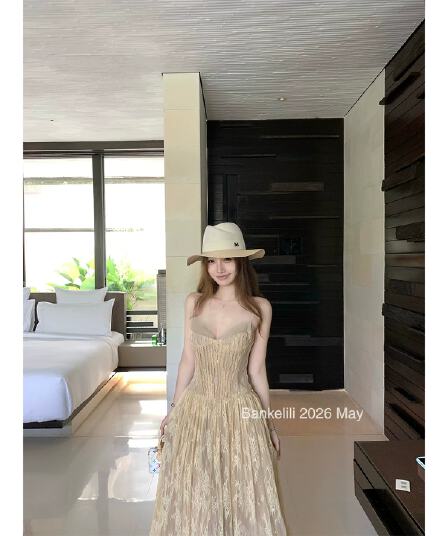 밤나무 코코아 bankelili 소녀 댄스 자세 프랑스식 무거운 작업 자카드 생선뼈 레이스 몸매 가꾸기 슬립 드레스 여성