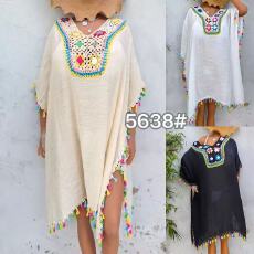 批发跨境欧美热销款宽松中长款大摆镂空手钩沙滩<b class='q'>比基尼</b>泳衣沙滩<b class='q'>罩衫</b>女