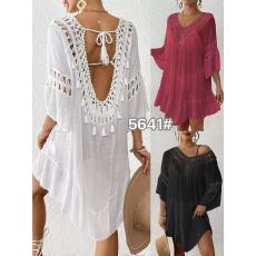 批发跨境欧美热销款宽松中长款大摆镂空手钩沙滩<b class='q'>比基尼</b>泳衣沙滩<b class='q'>罩衫</b>女