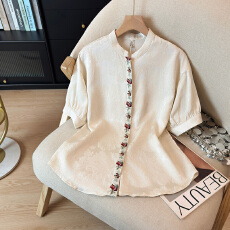 批发2026夏季新款提花<b class='q'>刺绣</b>中国风短袖上衣