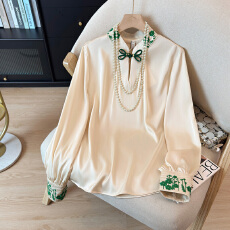 批发2026春夏新款新中式国风<b class='q'>衬衫</b>立领长袖<b class='q'>衬衣</b>