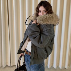 批发毛领款座山雕夹克棉服<b class='q'>男</b>女宽松美式工装2025新款外套加绒冬季保暖