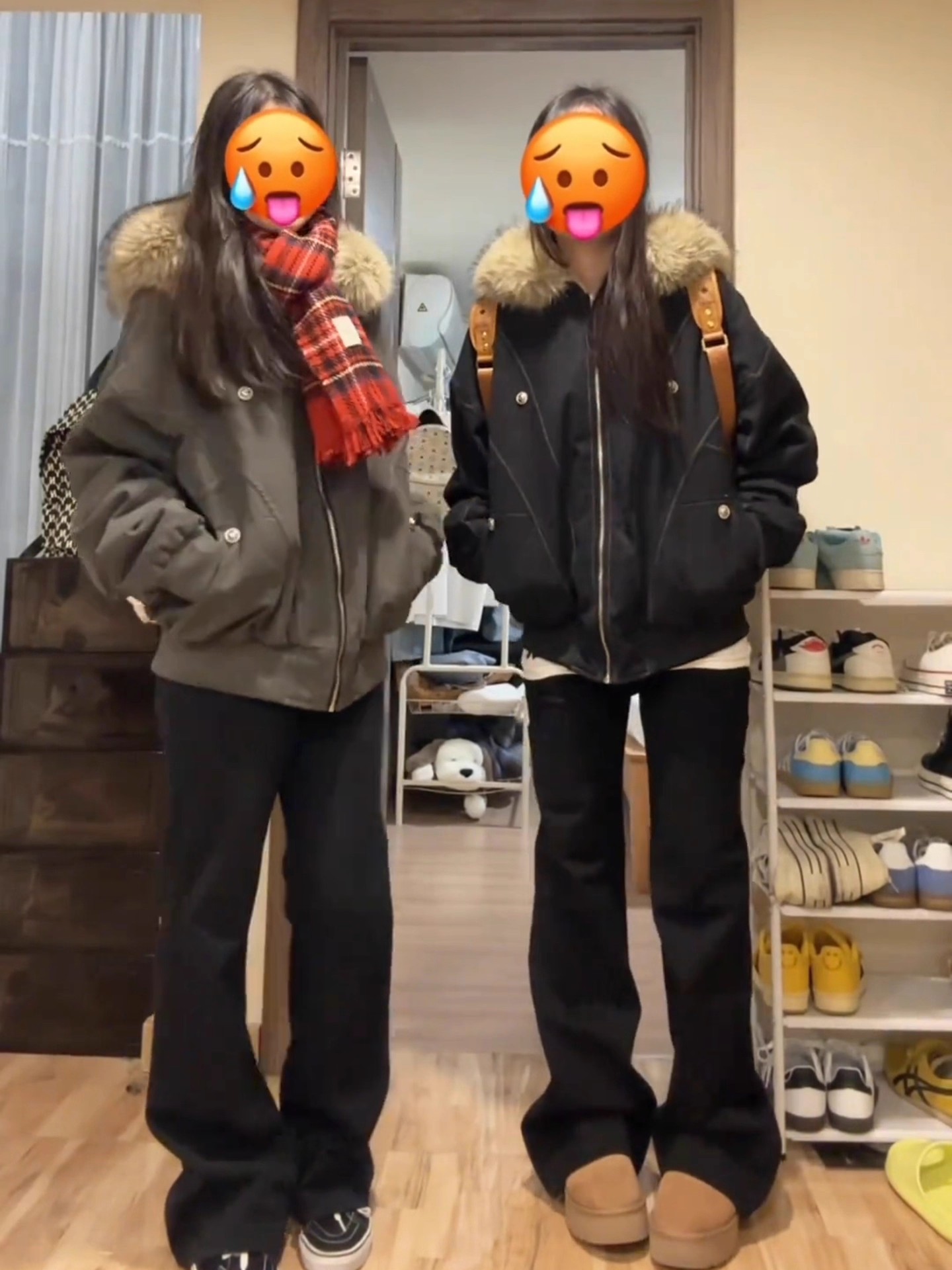 美式复古座山雕冬装派克棉服女款2025新款加厚棉袄仿兔毛工装外套