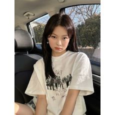 批发官图 21支纯棉-210克纯棉 夏装短袖T恤<b class='q'>女</b>韩版大码宽松