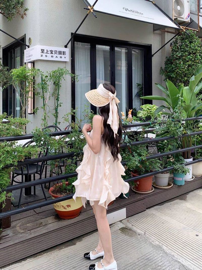 신제품 행침 목 드레스 Chic 아름다운 요정 치마 작은 키 생일 작은 행사 치마 슈퍼 잘 생긴 흐름 지불 여성 의류