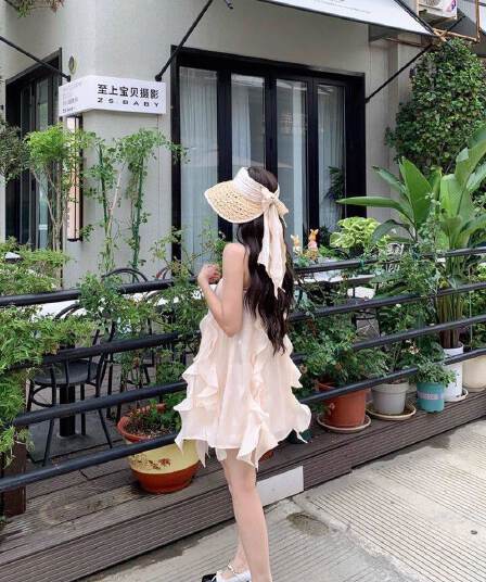 신제품 행침 목 드레스 Chic 아름다운 요정 치마 작은 키 생일 작은 행사 치마 슈퍼 잘 생긴 흐름 지불 여성 의류