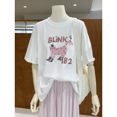 批发官图 21支纯棉-210克纯棉 夏装短袖T恤女韩版大码宽松