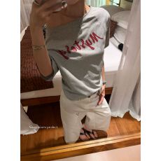 批发官图 40支纯棉220克92%棉8%氨纶斜领一字肩露肩短袖<b class='q'>T</b><b class='q'>恤</b><b class='q'>女</b>