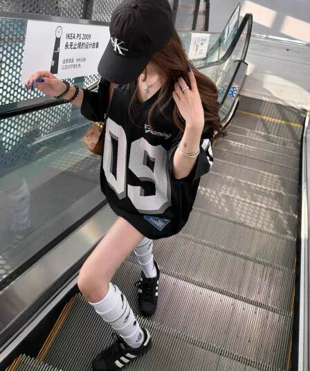 정가 광저우 원단 반팔 티셔츠 여성