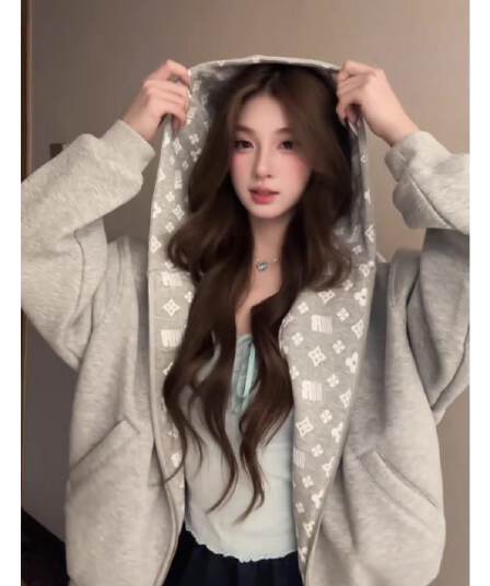 얇은 스타일 털이 있는 인사이드 펌프 원본 천 프린트 원본 솜씨 순수한 Mianhua 면 복합 후드티 여성