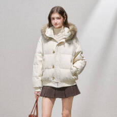 批发<b class='q'>情侣</b><b class='q'>新款</b>连帽毛领羽绒棉服女2026冬季小个子面包服宽松大码厚外套