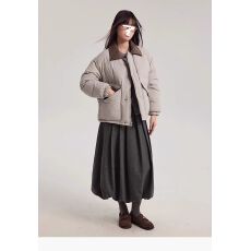 批发高腰毛呢蓬蓬花苞裙子冬季毛呢中长半身裙