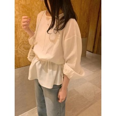 批发韩国26春 侧绑带温柔衬衫