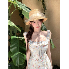 批发天鹅er【爱神花海】夏季法式<b class='q'>甜美</b>碎花时尚<b class='q'>连衣裙</b>