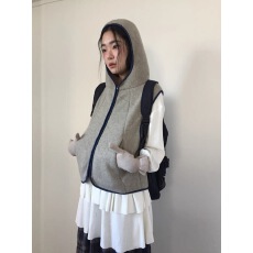 批发双面摇粒绒连帽马甲