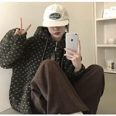 批发减龄小爱心连帽抽绳羊羔毛棉服外套