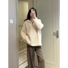 批发冬季韩版气质连帽加厚保暖毛衣套头慵懒风高级感老钱风显瘦针织<b class='q'>衫</b>