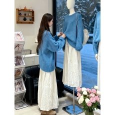 批发韩系一整套秋冬穿搭慵懒高级感小香风针织毛衣显瘦百搭<b class='q'>半身裙</b>套装